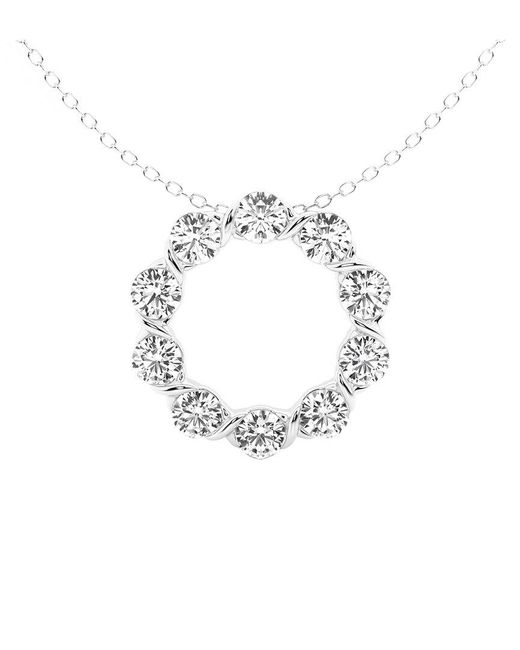 Lab Grown Diamonds Metallic 14k 2.00 Ct. Tw. Lab Grown Diamond Pendant