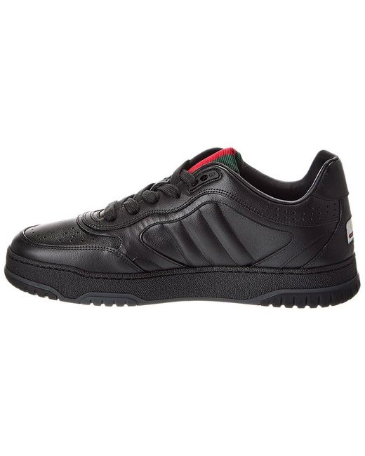 Gucci Black Re-Web Leather Sneaker for men