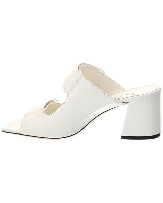 Jimmy Choo White Leather Sandal
