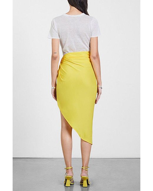 GAUGE81 Yellow Paita Silk Midi Skirt