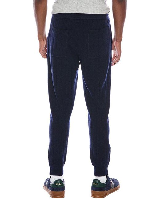 Brunello Cucinelli Blue Cashmere Jogger for men