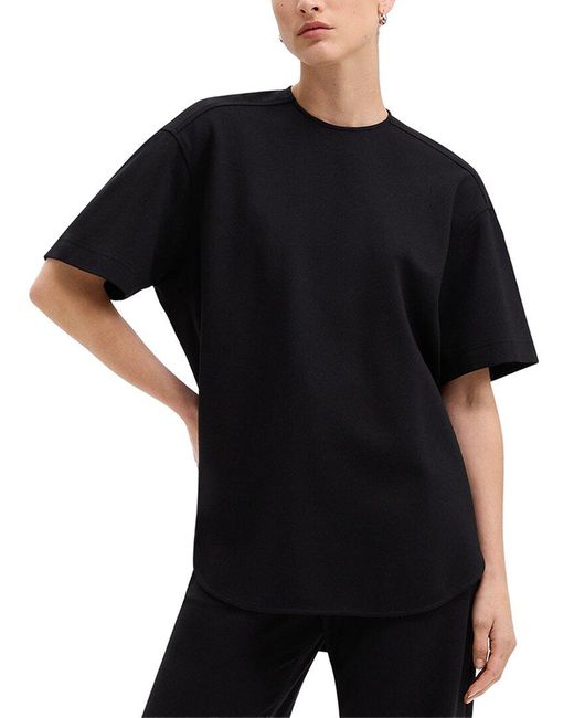 Theory Black Button Back Tee