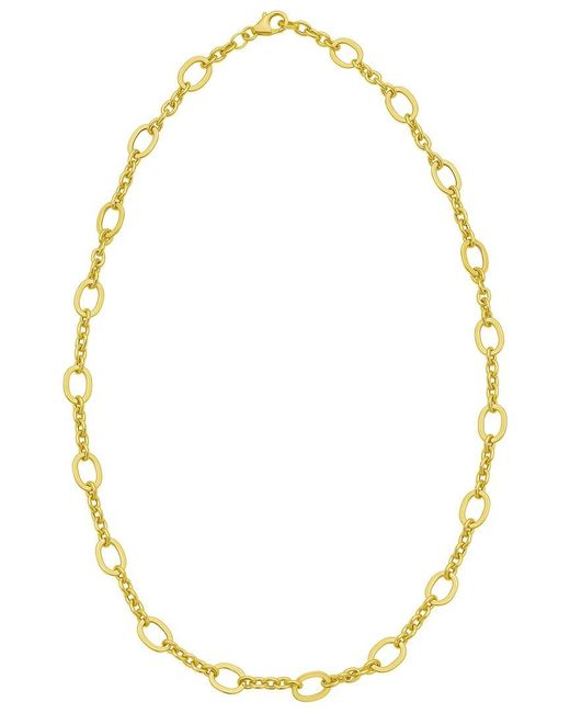 Italian Gold Metallic 14K Link Necklace
