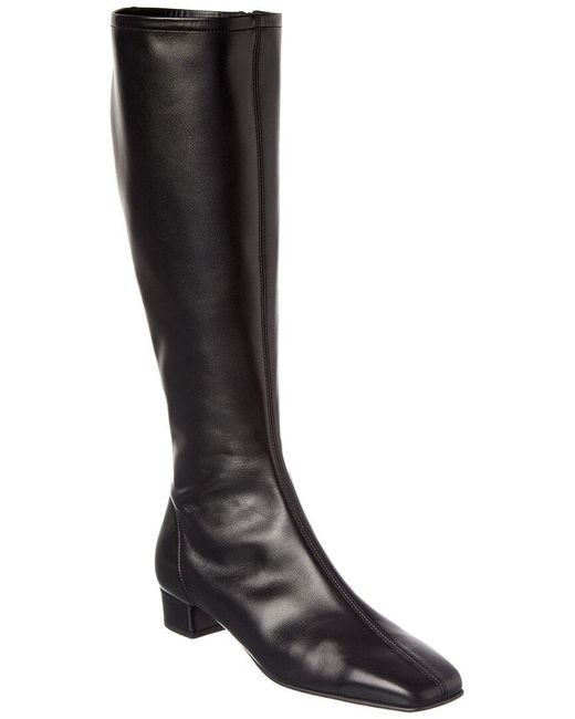 By Far Black Edie Leather Knee-high Boot