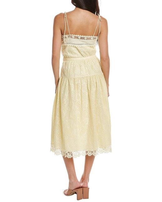 Ulla Johnson Natural Eyelet Maxi Dress