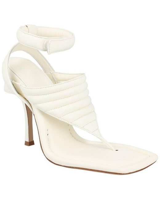 Gia Borghini White Couture Leather Pump
