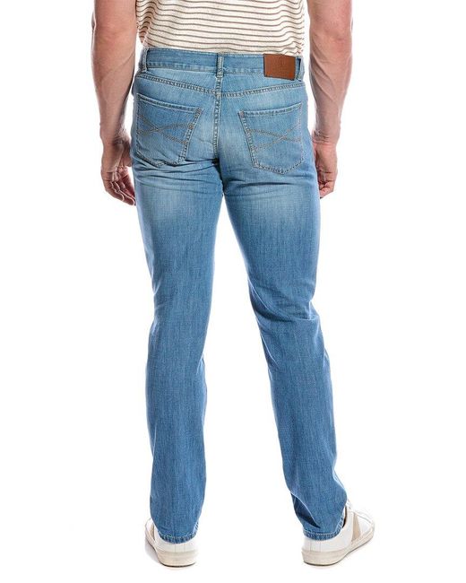 Brunello Cucinelli Blue Traditional Fit Jean for men