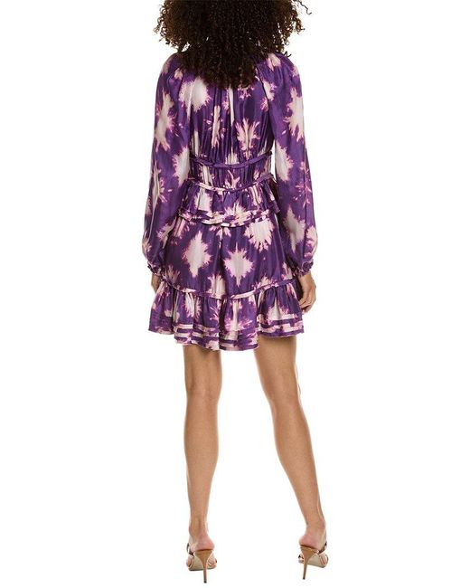 Ulla Johnson Purple Emery Silk Mini Dress