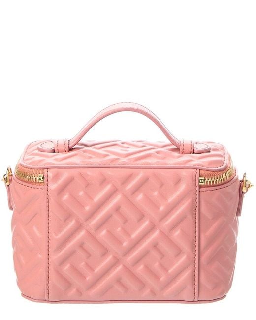 Fendi Pink Ff Leather Vanity Case