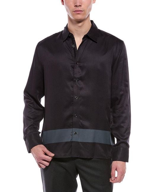 Rag & Bone Black Dalton Stripe Shirt for men