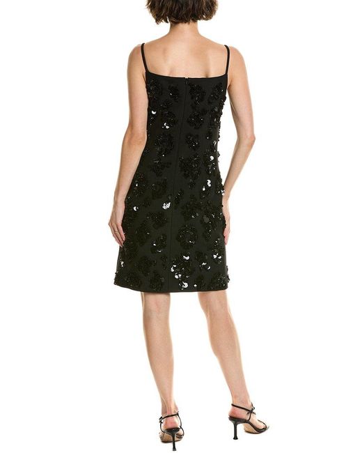 Michael Kors Black Wool & Silk-Blend A-Line Dress