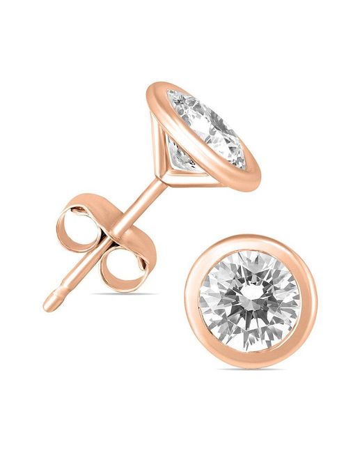 Diamond Select Cuts Metallic 14k Rose Gold 0.62 Ct. Tw. Diamond Earrings