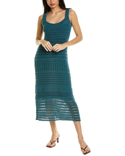 Vince Blue Lace Crochet Maxi Dress
