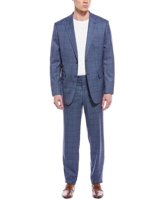 English Laundry Blue 2Pc Wool-Blend Suit for men