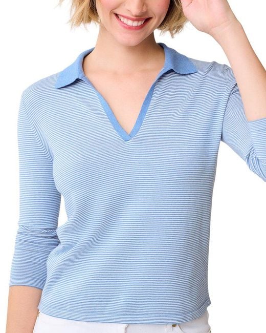 J.McLaughlin Blue Fairfax Sweater