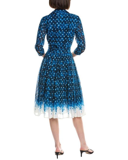 Samantha Sung Blue Audrey Shirtdress