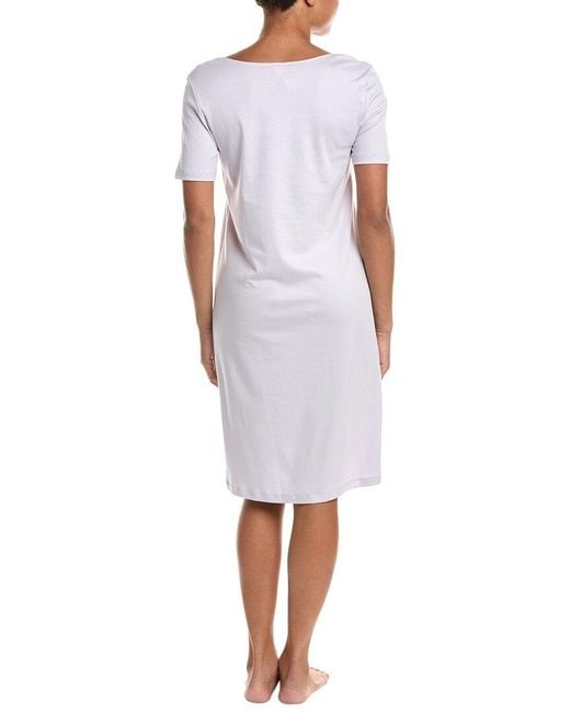 Hanro White Kalea Floral Tulle Nightgown