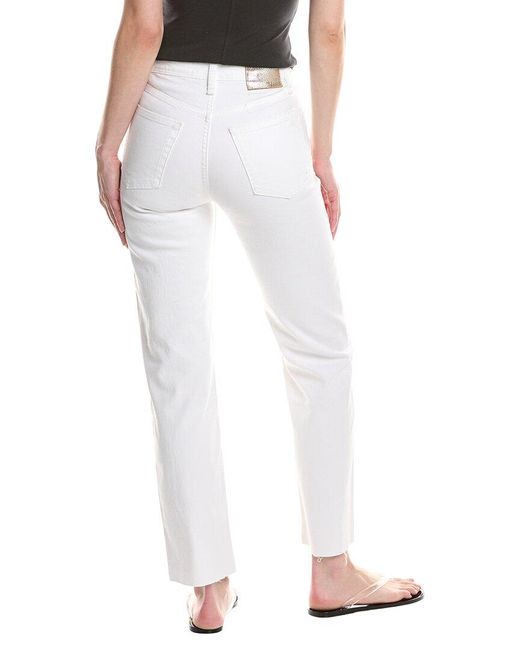 Rag & Bone White Harlow Ankle Jean