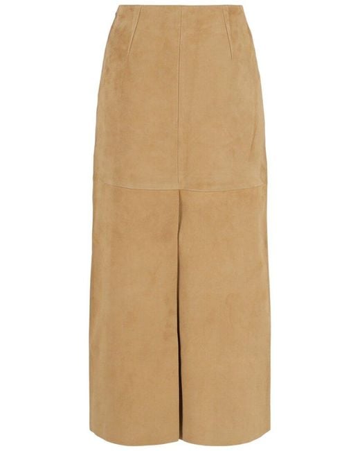 Ferragamo Natural Leather Pencil Skirt