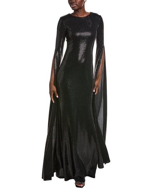 Issue New York Black Solid Gown