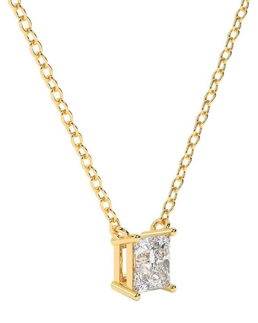 Lab Grown Diamonds Metallic 14K 0.25 Ct. Tw. Lab-Grown Diamond Necklace