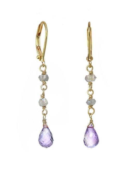 Rachel Reinhardt Jewelry White 14k Over Silver Gemstone Earrings