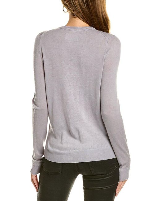 Zadig & Voltaire Gray Miss Punk Strass Wool Sweater