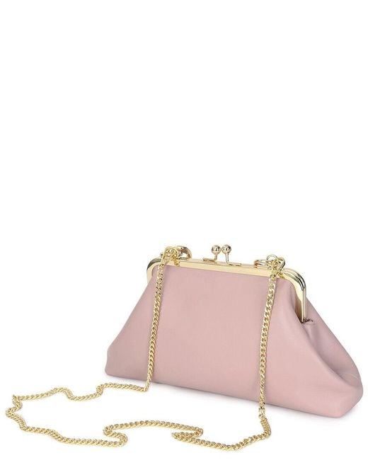 Tiffany & Fred Paris Pink Iconic Frame Leather Shoulder Bag