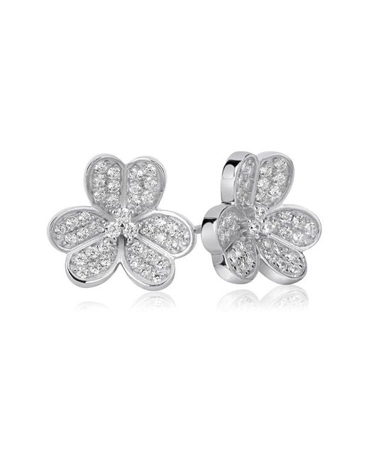 Suzy Levian CZ Jewelry Gray Suzy Levian Silver Cz Earrings