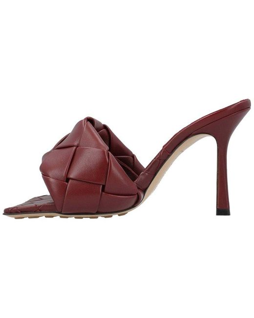 Bottega Veneta Red Lambskin Leather Lido Mule (Authentic Pre-Loved)