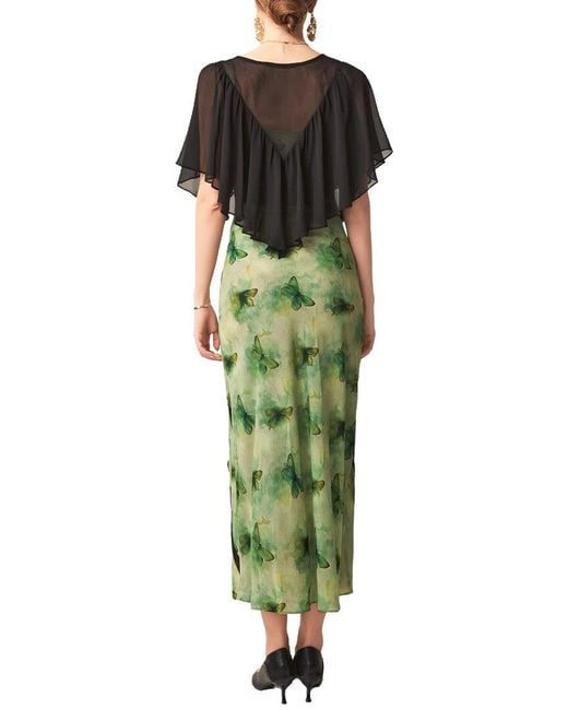 BURRYCO Green Short Sleeve Midi Dress