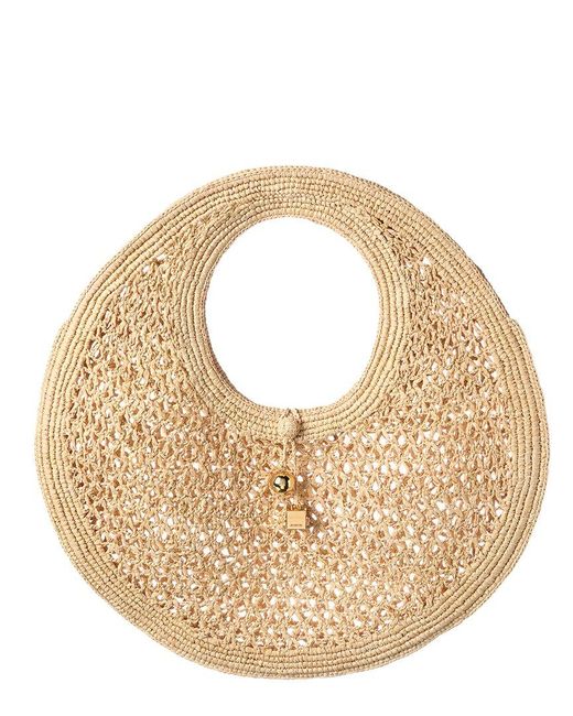 Jacquemus Metallic The Spiaggia Raffia Round Circle Bag