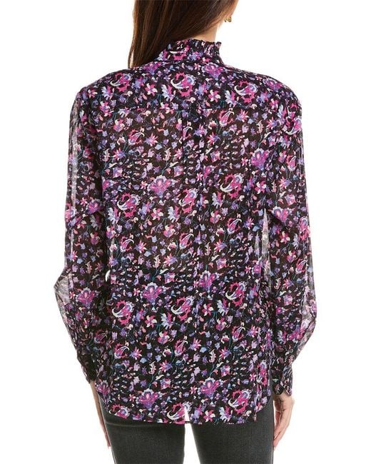 Isabel Marant Purple Isabel Marant E'Toile Silk-Blend Blouse