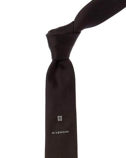 Givenchy Black/chalk 4g Jacquard Silk Tie for men