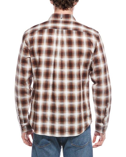 Billy Reid Blue Tuscumbia Linen-Blend Shirt for men