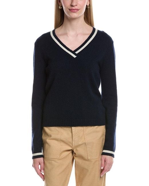 Maison Heritage Women's Blue Leonie Cashmere Sweater