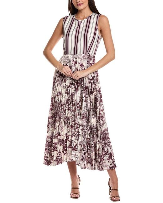 Beulah London Purple Midi Dress