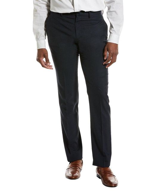 Theory Black Jake Houndstooth Wool-blend Pant for men