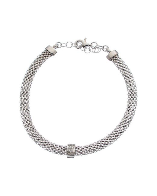 Meshmerise Metallic 18K Over 0.06 Ct. Tw. Diamond Bracelet