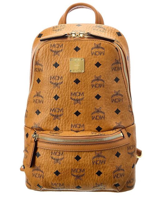 MCM Klassik Sling Visetos & Leather Backpack in Brown - Lyst