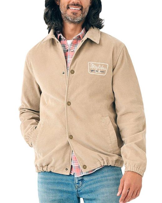 Faherty Brand Natural Corduroy Coaches Jacket for men
