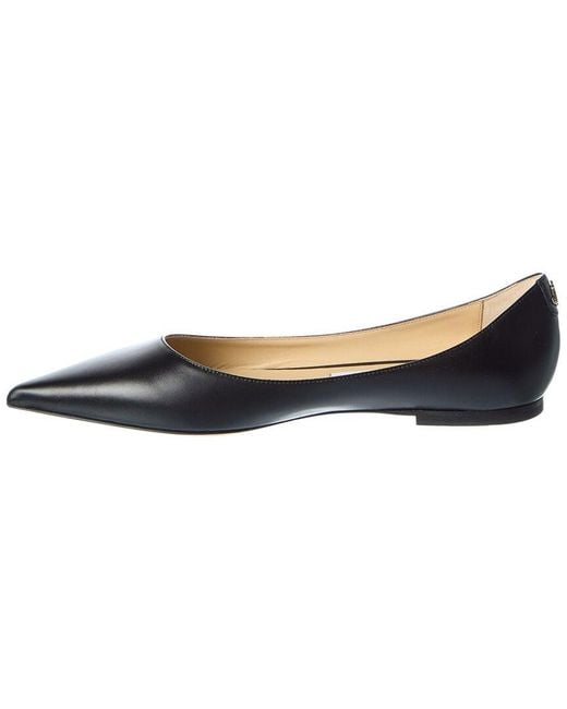 Jimmy Choo Blue Love Leather Flat