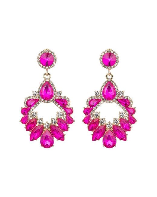 Eye Candy LA Pink Carmen Earrings
