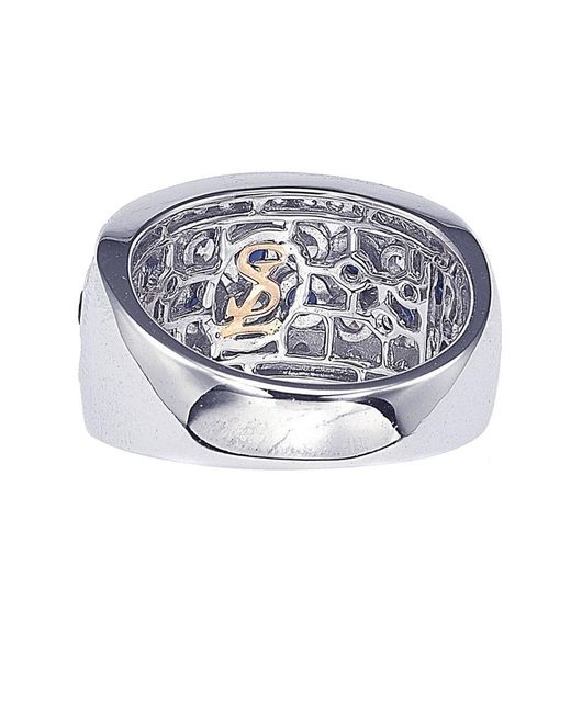 Suzy Levian Blue 18k & Silver 3.75 Ct. Tw. Sapphire Ring