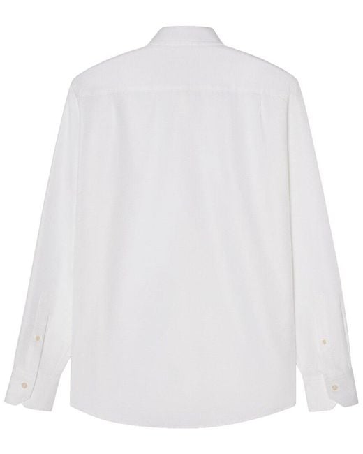 Robert Talbott White Reynolds Hopsack Shirt for men