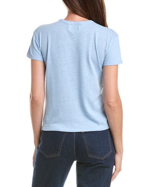 Officine Generale Blue Officine Generale Lara Linen-Blend T-Shirt