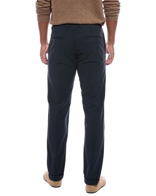 Slowear Blue Flat Front Regular Fit Pant for men