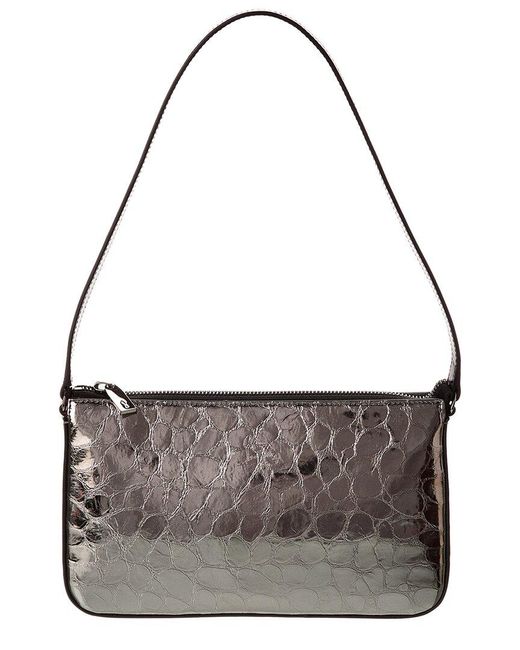 Christian Louboutin Metallic Loubila Embossed Leather Pouch