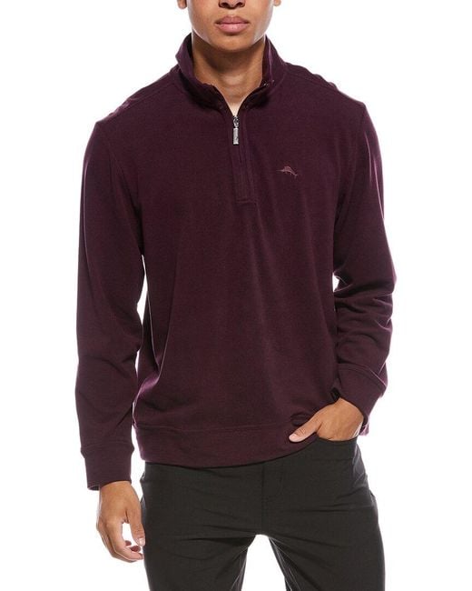 Tommy Bahama Purple Camano Point 1/2-Zip Pullover for men