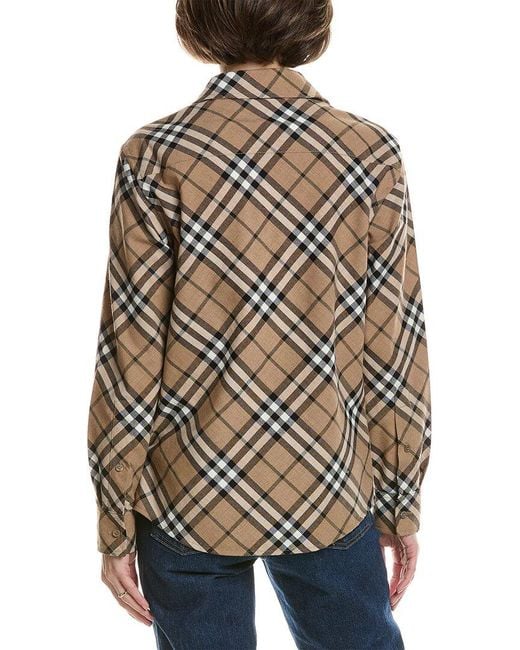 Burberry Brown Wool-Blend Shirt